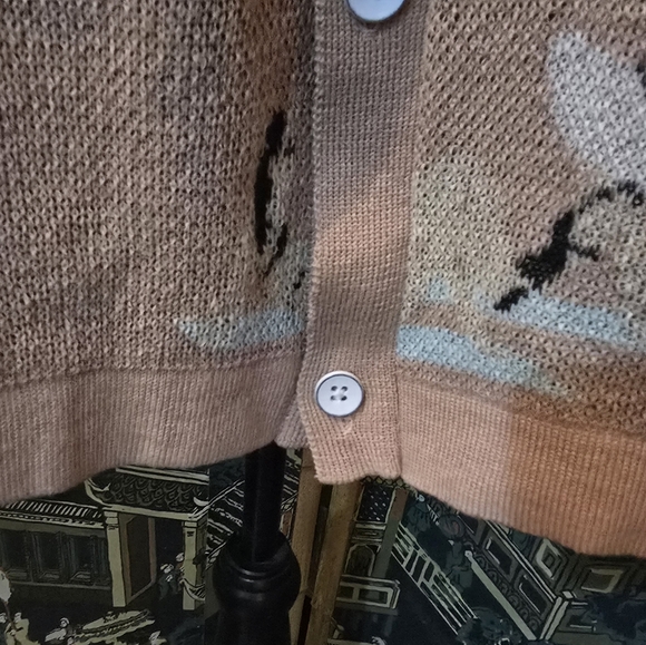 Lost In Paradise Free Planet Polyester Casual Button Down Sweater XL - Picture 4 of 8